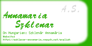 annamaria szklenar business card
